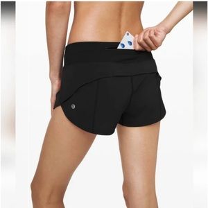 Like New Lululemon Speed Up Shorts Lined Black Size 4